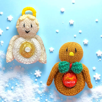 Christmas Angel and Robin Hanging Choc Holders