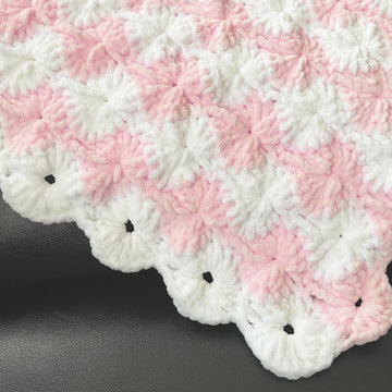 Baby car seat blanket Shell stitch Crochet crib blanket Baby pattern