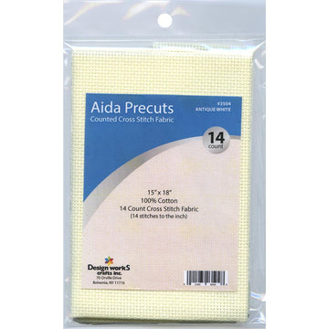 Design Works Gold Quality Aida 14 Count W3504 - Antique White - 15"X18"