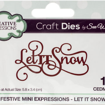 Creative Expressions Festive Craft Dies By Sue Wilson - Mini Expressions-Let It Snow