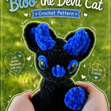 Bloo the Devil Cat Amigurumi, Crochet Pattern
