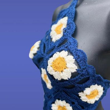 English Daisy Crochet Crop Top