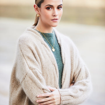 Campbell Cardigan in Rowan Alpaca Soft DK and Kidsilk Haze - RM007-00006-ENPFRP - Downloadable PDF
