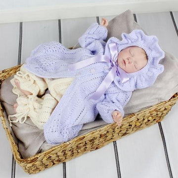 Forget-Me-Not Matinee Set Baby Knitting pattern #80