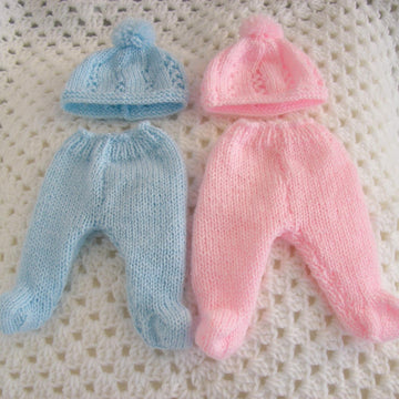 Knitting pattern 10" Dolls Matinee Coat, Hat and Leggings