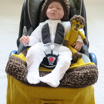 Lion Baby Car Seat Blanket Hat & Toy