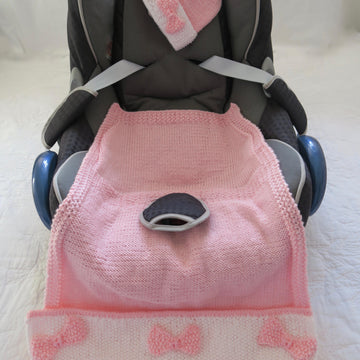 Buttons & Bows Baby Car Seat Blanket