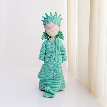 Amigurumi Statue of Liberty doll, crochet Uncle Sam pattern, Patriotic dolls, 4th of July decor