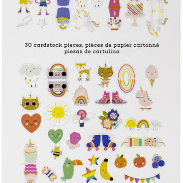 American Crafts Live Life Happy Ephemera Cardstock Die-Cuts 40/Pkg - Icons W/Foil Accents