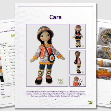 21 inch crochet doll pattern PDF, Large amigurumi doll, Cara