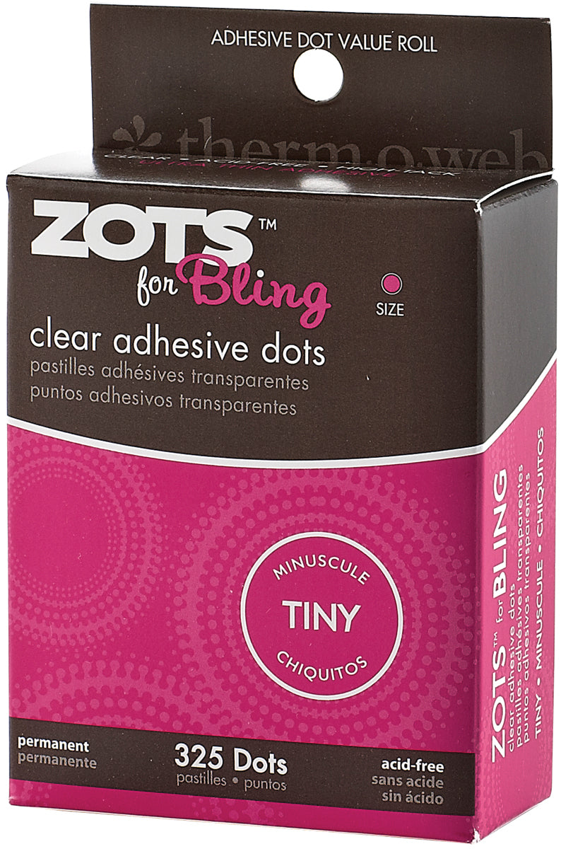 Thermoweb Zots Clear Adhesive Dots - Bling Tiny 1/8" 325/Pkg