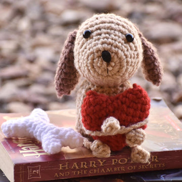 Fern the Dog and Heart Crochet Pattern