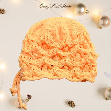 Heirloom Lace Baby Bonnet Knitting Pattern