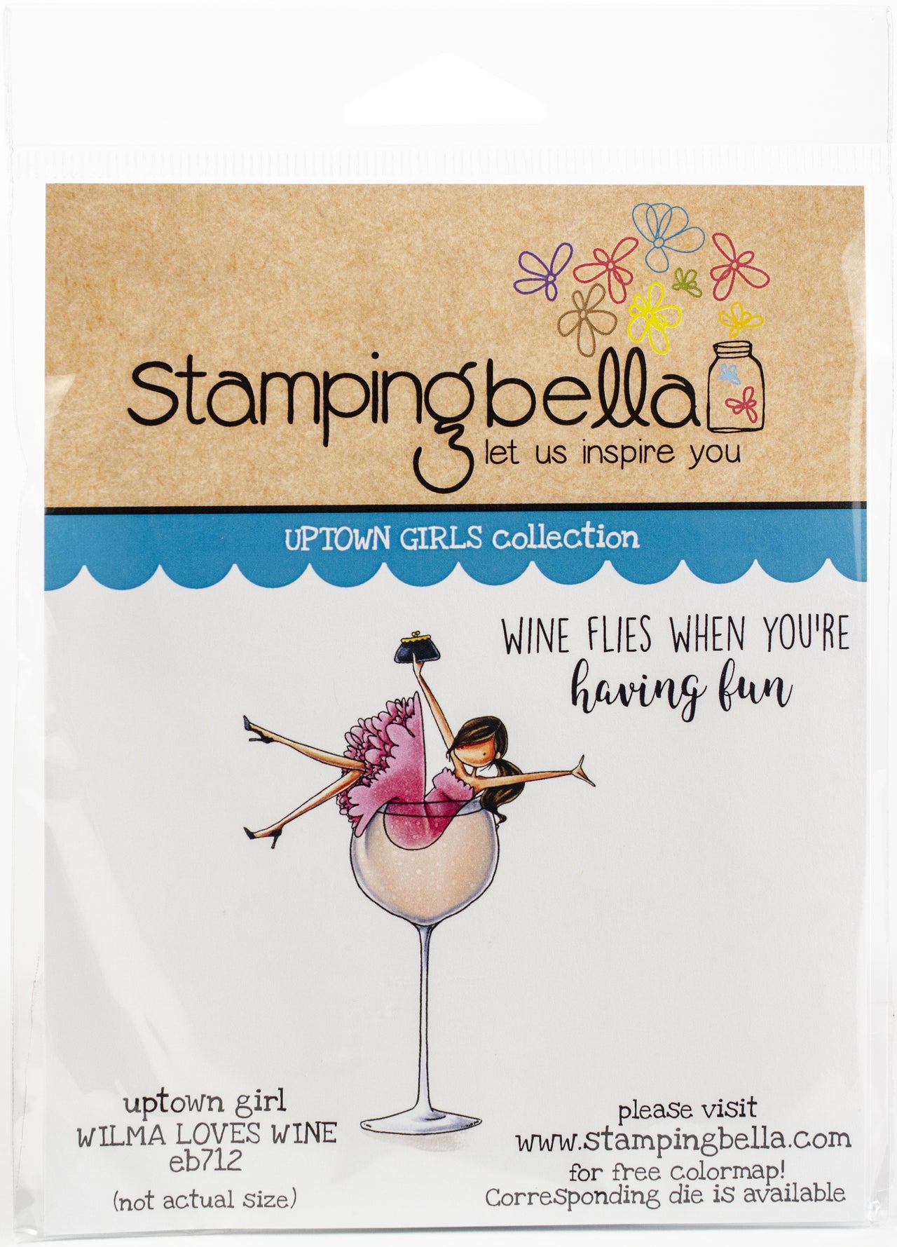Stamping Bella Cling Stamps - Uptown Girl Wilma Loves Wine