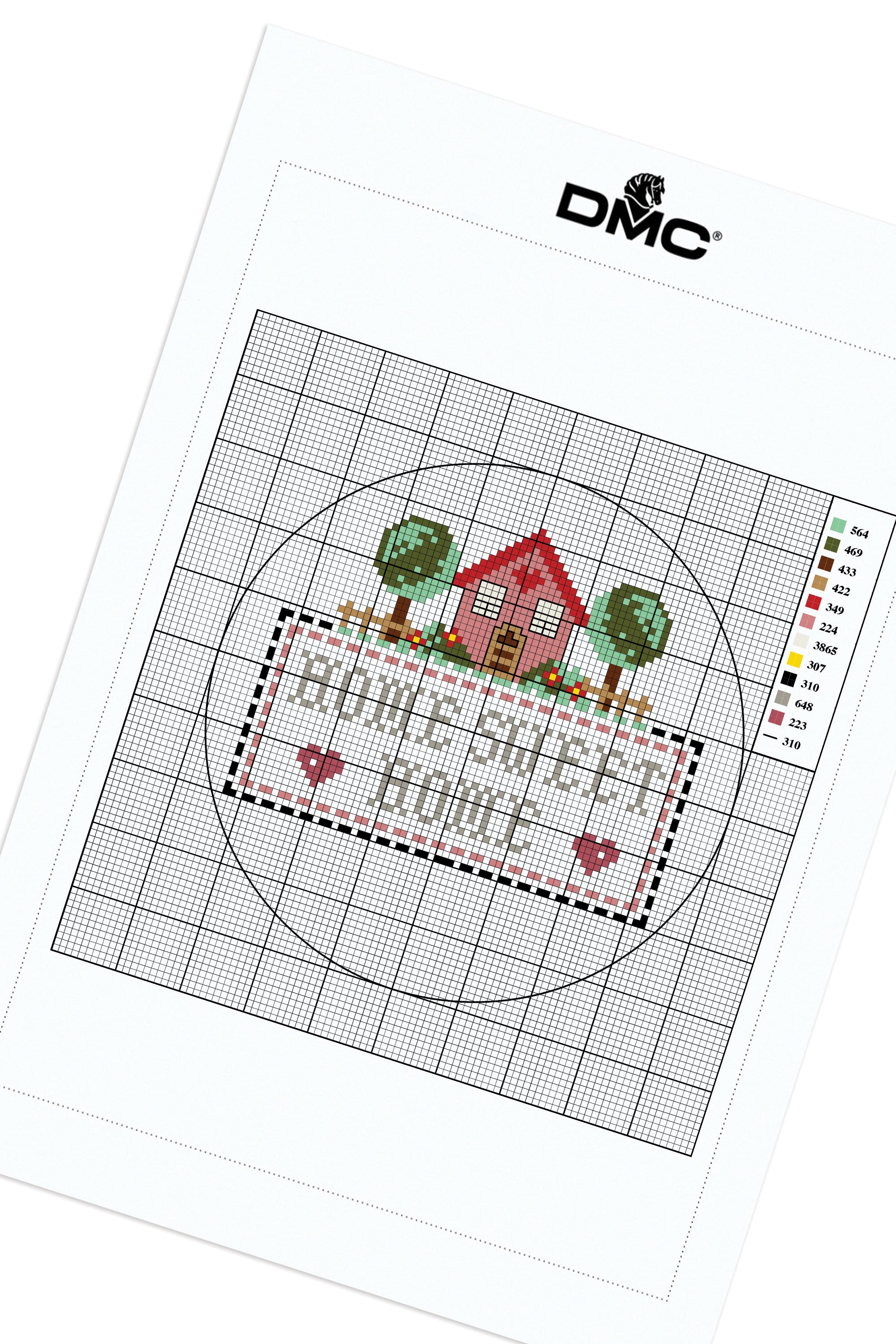 Home Sweet Home  in DMC - PAT0110 -  Downloadable PDF