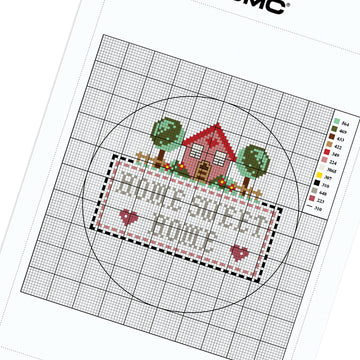 Home Sweet Home  in DMC - PAT0110 -  Downloadable PDF