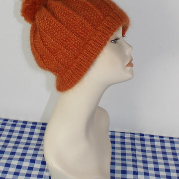 Circular Moss Stitch & Fishermans Rib Bobble Beanie
