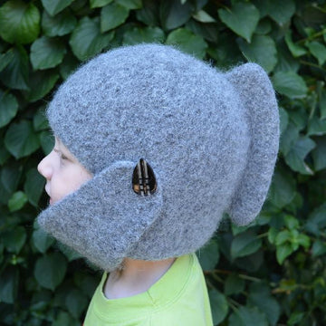 Felted knight helmet