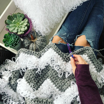Loopy Chevron Blanket