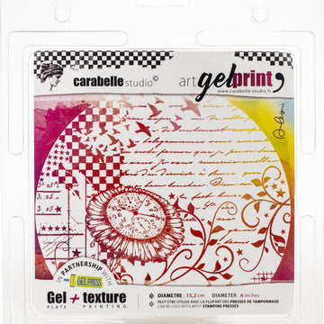 Carabelle Studio Gel Plate & Round Rubber Texture Plate Kit - Nature Is Emerging