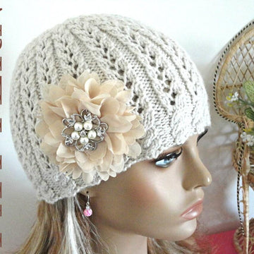 Knitting PATTERN Girls Beanie Women Hat Ashley