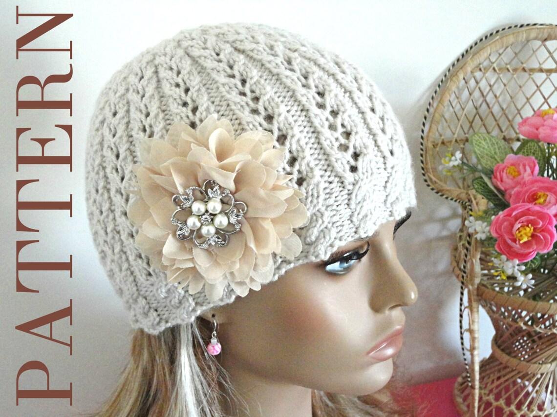 Knitting PATTERN Girls Beanie Women Hat Ashley