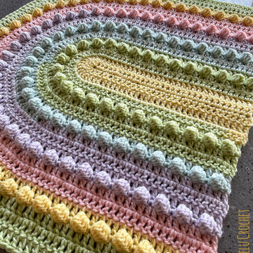 Lollipop Rainbow Blanket by Melu Crochet