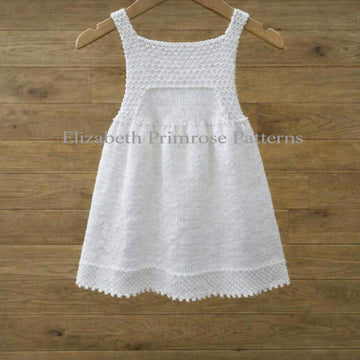 White Moss Pinafore Dress P128