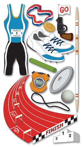 Jolee's Le Grande Dimensional Stickers - Track & Field