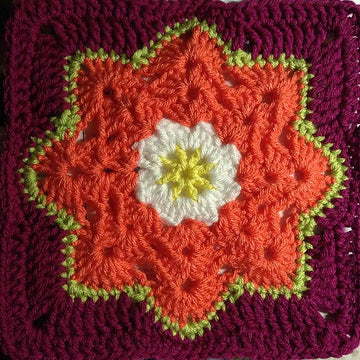 Round Ripple Afghan Square