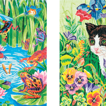 Dimensions Pencil Works Color By Number Kit 9"X12" 4/Pkg - Animal Friends