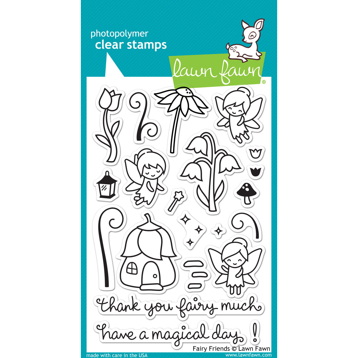 Lawn Fawn Clear Stamps 4"X6" - Fairy Friends