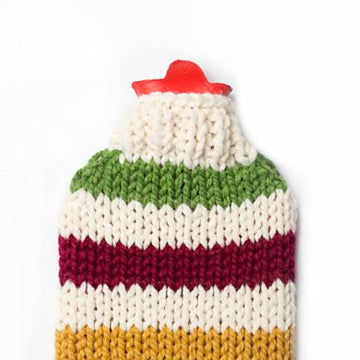 Hudson Bay Inspired Hot Water Bottle Cover Wrap Sweater Cozy Hottie