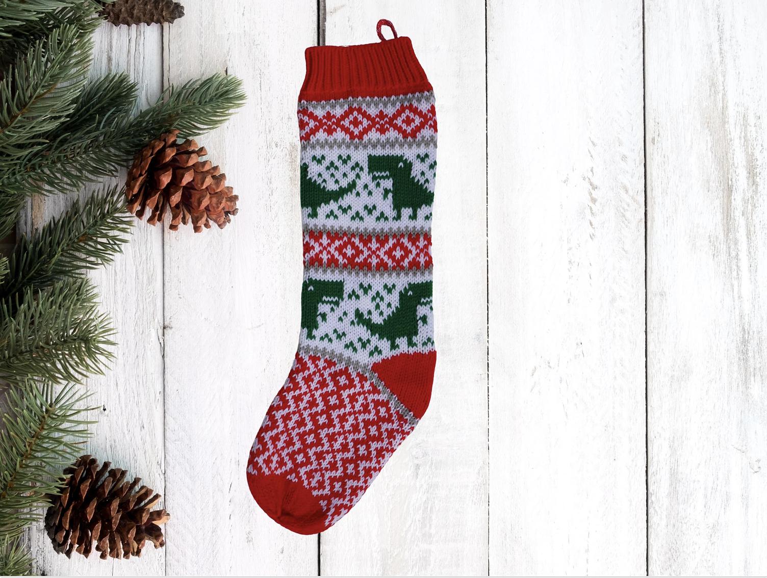 Dinosaur Christmas Stocking