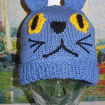 Blue Cat Beanie Animal Hat