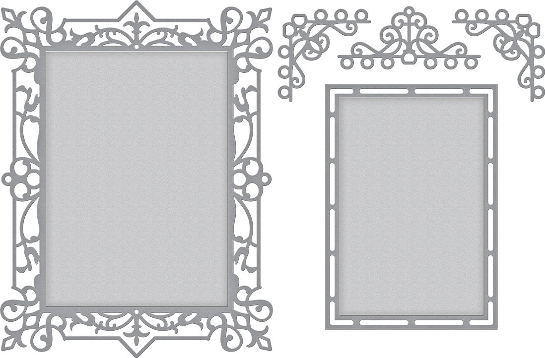 Spellbinders Shapeabilities Dies By Becca Feeken - Callista Rectangle Shadowbox Frame