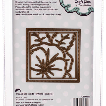 Creative Expressions Craft Dies By Sue Wilson - Frames & Tags-Pansy Flower Square