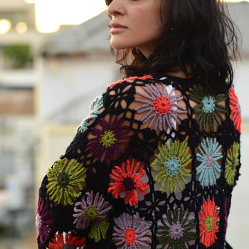Astra crochet cardigan with fringe