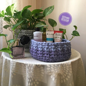 Zpagetti (t-shirt tshirt) yarn basket- Line pattern