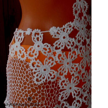 Crochet lace tunic for the beach