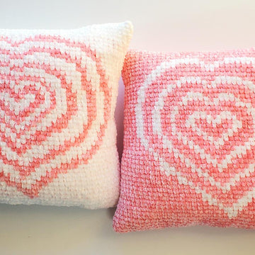 Radiating Heart Pillow