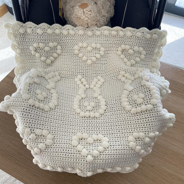 Bunny Love car seat blanket