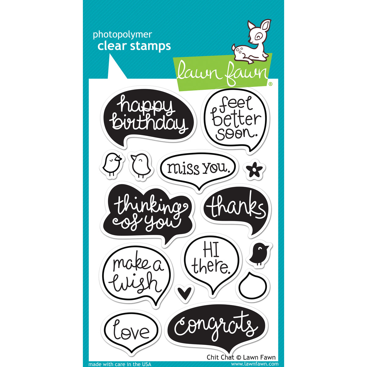 Lawn Fawn Clear Stamps 4"X6" - Chit Chat