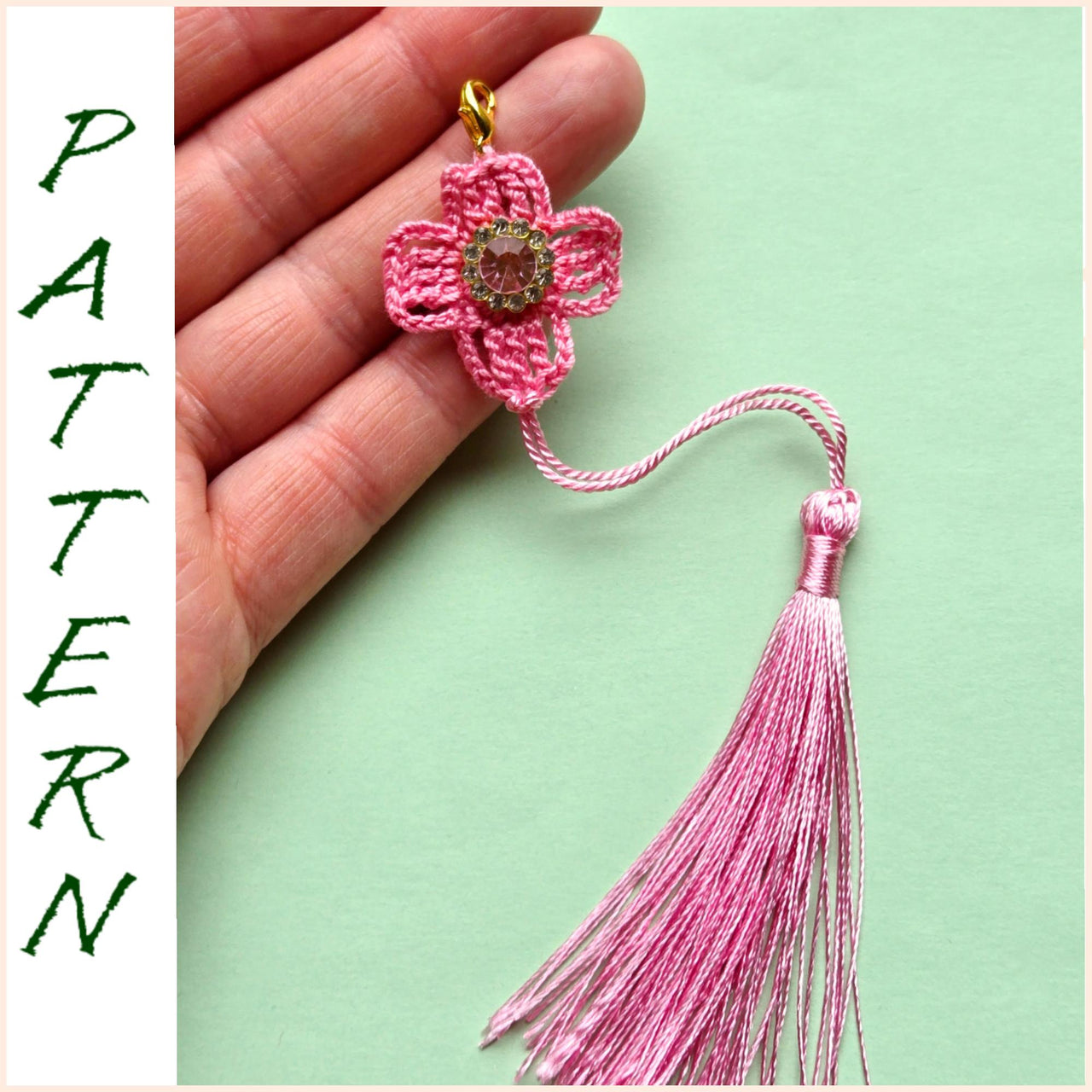 Pink Cross keychain pattern