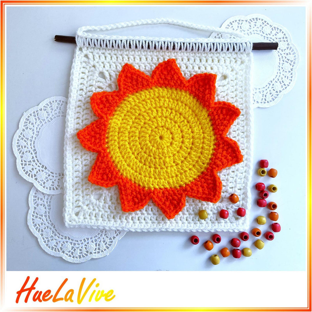 Sun wall hanging by HueLaVive