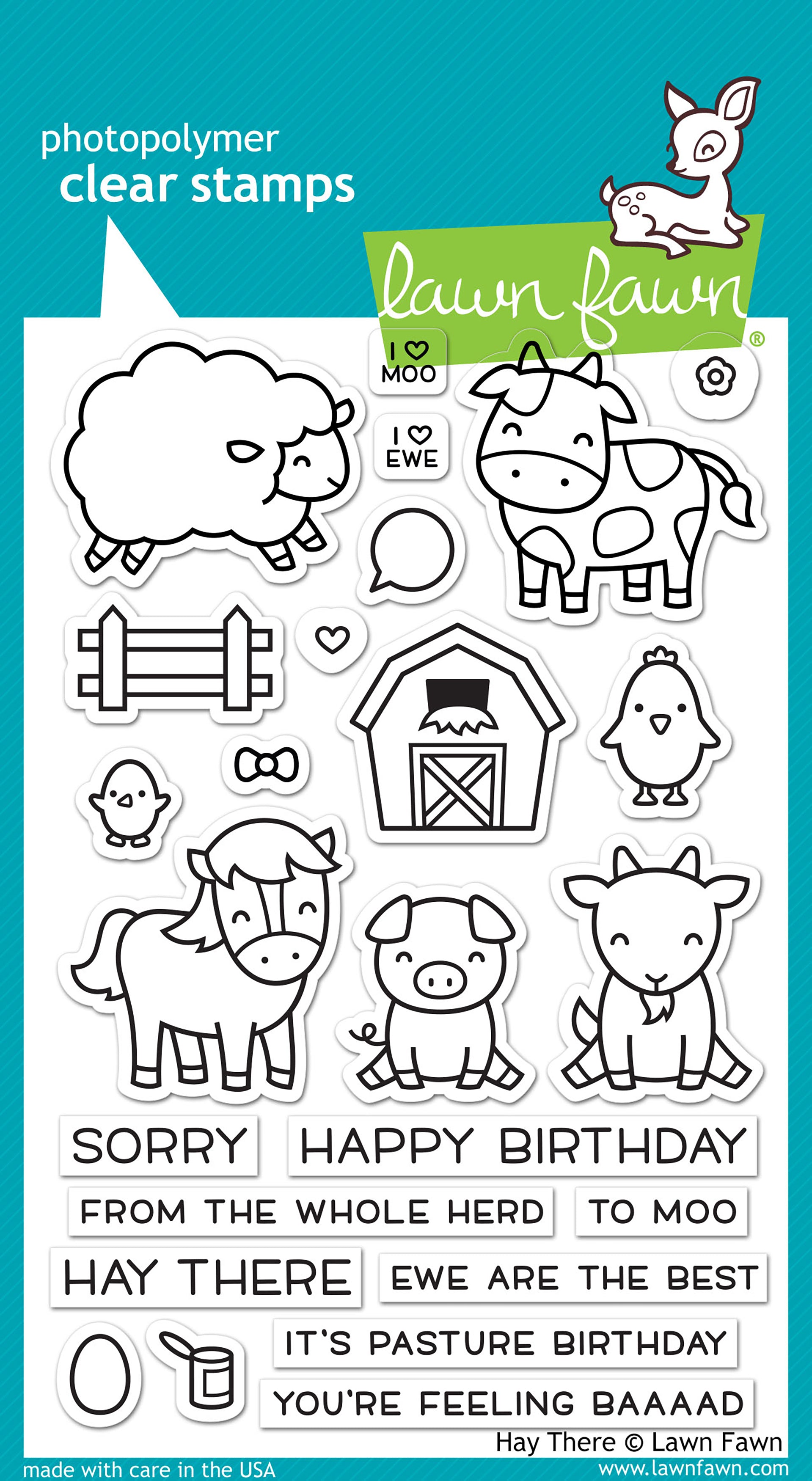 Lawn Fawn Clear Stamps 4"X6" - Hay There