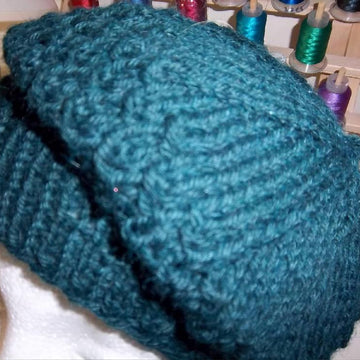 Purl Twist Knot Slouchy Hat