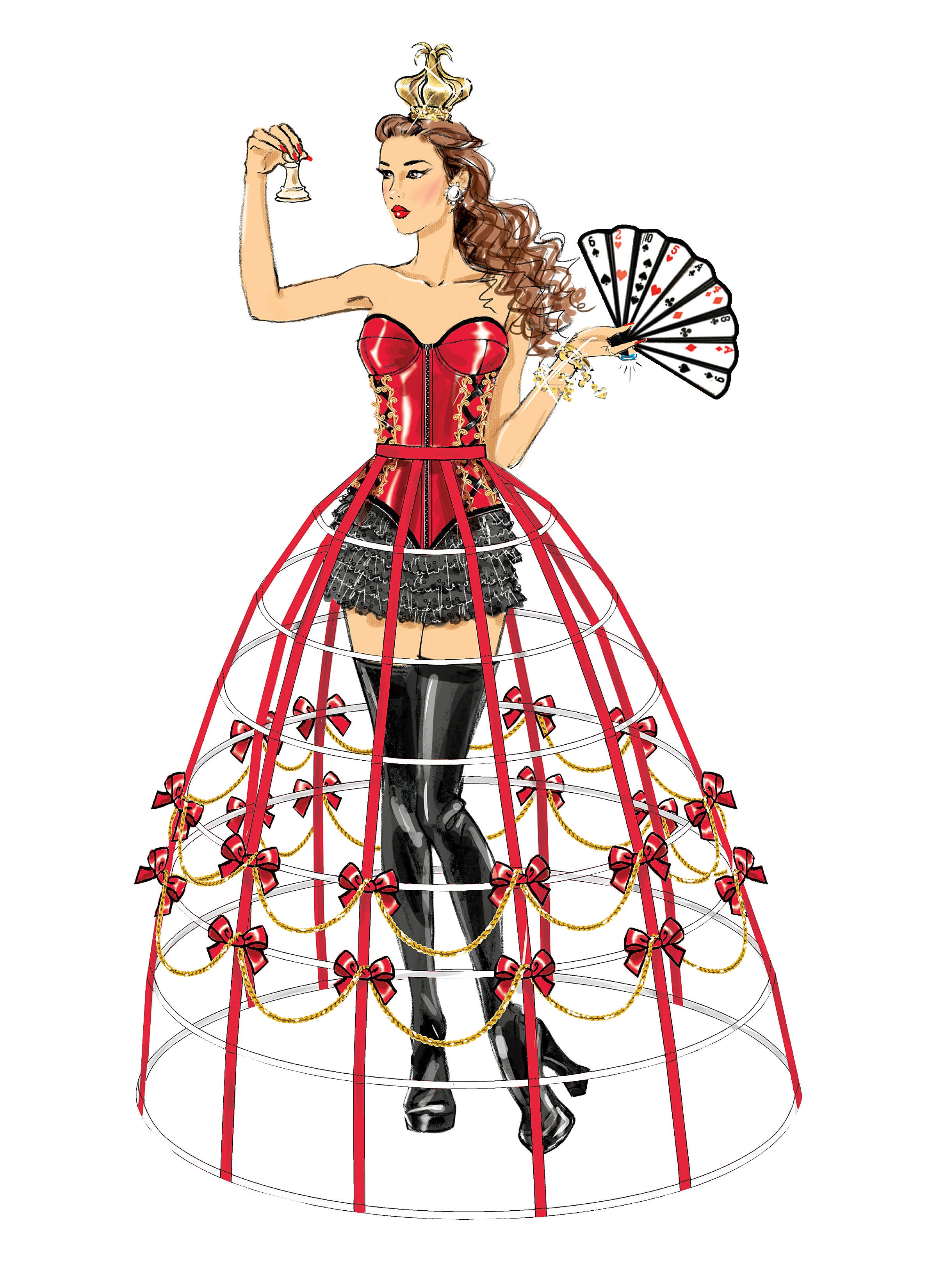 McCall's Corsets, Shorts, Collars, Hoop Skirts and Crown M7306 - Sewing Pattern