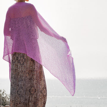 Knitting Pattern Summer Cotton Mesh Shawl