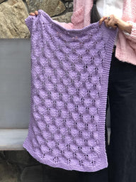 Pine Cone Baby Blanket in Loopy Mango Summer Cotton - Downloadable PDF